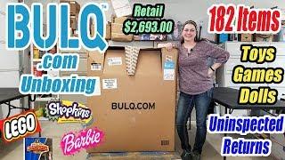 Bulq.com Pallet Unboxing -  Uninspected Returns - Retail $2,693 - Toys, Games, Dolls, Ect.