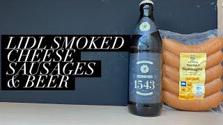 Lidl Smoked Sausages With Cheese & Teisnacher 1543 Festmärzen Bier , Lidl Sausages & Bier Review