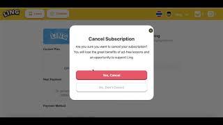 Ling web - Cancel a subscription