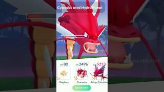 Shiny MEGA GYARADOS EVOLUTIONARY Line vs Team Rocket Leader ARLO in Pokemon GO.