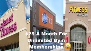 $25 A MONTH FOR UNLIMITED GYM MEMBERSHIPS!!!! USING ACTIVE & FIT DIRECT....