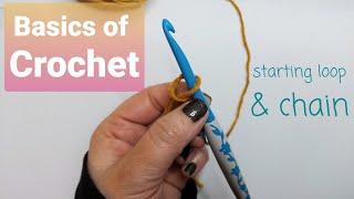 Basics of Crochet: How to get your starting loop and making a chain