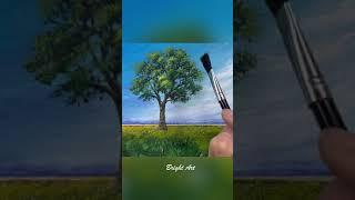 How To Paint Tree/ Easy Acrylic Painting Tutorial For Beginners #short