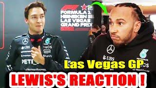 Lewis Hamilton REACTS to his Las Vegas GP starting position and congratulates George Russell