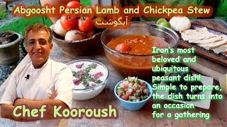 Abgoosht Persian Lamb and Chickpea Stew I Abgoosht Recipe I Chef Kooroush I دیزی سنگی I آبگوشت