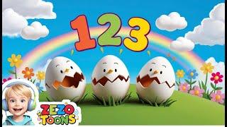 Numbers Song with Little Chicks | Zezo Toons Nursery Rhymes & Kids Songs