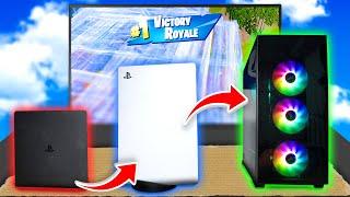 Every Fortnite Death My CONSOLE UPGRADES! (ft. PS4, PS5, + $2000 PC!)