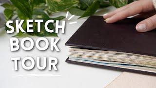 Gouache Sketchbook Tour  ASMR, no talking