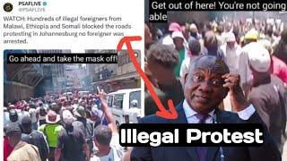 Hundreds of illegal foreigners put on a show in Joburg | Where is Ramaphosa and GNU?? ??