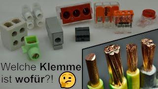 Welche Klemme brauchst du?  Alle Infos zu Leiterarten und Klemmverbindungen aus der Elektrotechnik