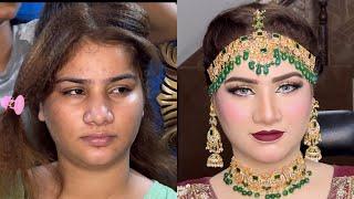 Bridal makeup transformation with Enhanced beauty makeup products || makeup class ||