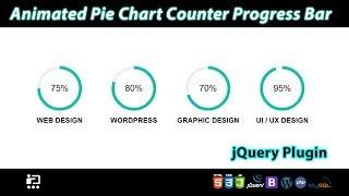 Create a Animated Pie Chart Counter Progress Bar with jQuery Plugin using HTML