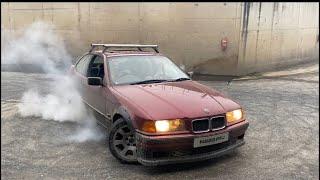 E36 compact drift in Ferrys yard