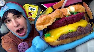 Squidward tries Krabby Patty DONUT?!