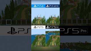 MINECRAFT | PS5 Pro vs PS5 vs PS4 Pro vs PS4 graphics #shorts