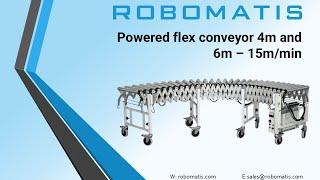 Powered flex conveyor - long 4m & 6m - ROBOMATIS