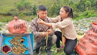 Lucky garbage collector couple finds a box of precious metal to sell | Hà Tòn Chài