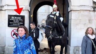 Finally King's Guard Dealt with "Rules Don't Apply to me, I can do what I want Rude Tourists"