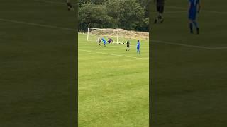 Incredible Diving Goalkeeper Save! #football #goally #soccer #goals  #astley #shorts #goalkeeper