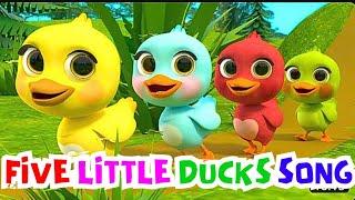 Five Little Ducks Songs!  Little Ducks, A for Apple, baa baa sheep!  Nursery Rhymes for Babies 