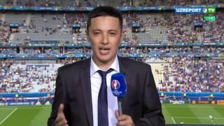 Главный редактор спортивных телепрограмм UZREPORT TV вышел в прямой эфир со стадиона "Стад де Франс"