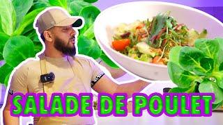 Recette : SALADE DE POULET AUX 2 VINAIGRETTES