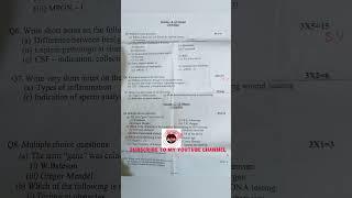PHARMACOLOGY AND PATHOLOGY AND GENETICS EXAMINATION PAPER BSC NURSING 4THSEMESTER #bscnursing#shorts
