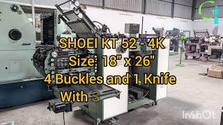 SHOEI KT 52 4KTTL - COMPACT 8 Folding Machine - GANESHA IMPEX, CHENNAI