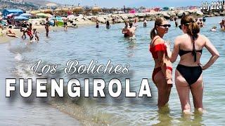 FUENGIROLA-LOS BOLICHES BEACHWALK Malaga, Spain Latest Hot Summer BeachWalk in July 2024 [4K]