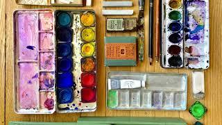 Vintage Art Supplies, Knolling, and Story Time