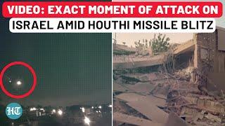 On Cam: Moment Of Devastation In Israel Amid Houthi Missile Attack; Building Collapses, Cars Damaged