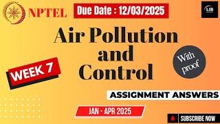 Air Pollution and Control week 7 NPTEL assignment answer  | Jan 2025 | Learn in brief