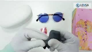 Unboxing ochelari de soare dama Miss Hamptons GR03 BLONDE SHINE BLUE NIGHT CIRCLE – LENSA.RO