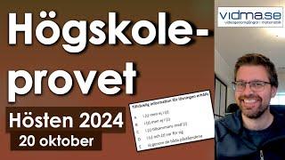 HÖGSKOLEPROVET Hösten 2024. Kvantitativa delarna.