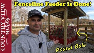 Finishing up the Fenceline Hay Feeder.   Sorting the Sheep for Breeding Season.