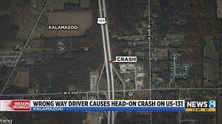 Wrong-way driver causes crash on US-131 in Alamo Township, deputies say