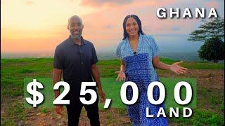 WHAT $25,000 GETS YOU IN GHANA | LAND FOR SALE IN GHANA WITH A HILLTOP VIEW TO BUILD YOUR OWN HOUSE