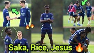 INSIDE TRAINING | Saka, Jesus, Rice all eyes on Aston villa | Fully fit Squad Gearing up for Villa