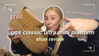 watch BEFORE you buy | ugg classic ultra mini platform boot review & try on haul 