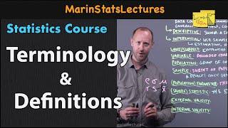 Statistics Terminology and Definitions| Statistics Tutorial | MarinStatsLectures