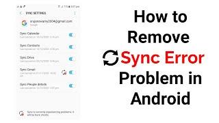 How to Fix/Remove Sync Error Problem on Android Phone | Gmail Sync Error