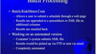 Featured WebEx RiskMeter Web Services   Part 3 of 4