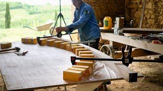 Bending a 2.5m Curved Oak Roof Beam