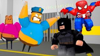 SECRET BARRY PRISON ESCAPE RUN FAMILY vs SUPERHEROES ( SCARY OBBY ) - Roblox Animation