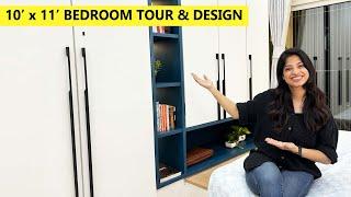 10' x 11'  Bedroom Tour | Bedroom Wardrobe Design | Platform bed | Interior Design | Thane 2bhk EP2