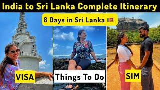 8 Days in Sri Lanka - Itinerary With Cost | India to Sri Lanka Travel Guide 2023 | VISA, SIM, FOREX