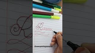 Name request in calligraphy design | Rashmita | #shorts | Calligraphy name art