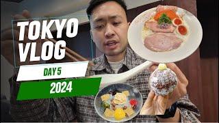  2024 Vlog - Tokyo Day 5 | Must-Try Chicken Ramen, Chestnut Anmitsu, & Viral Donuts! 