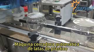 Máquina cerradora de latas de plástico, máquina selladora de latas