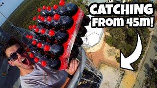 CATCHING 25 COCA-COLA BOTTLES from 45m!